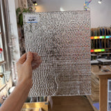 Clear Fipple Textured Sheet Glass Fusible 96 COE (UBY 57 0096)