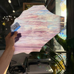 Rare Pink Purple Mixed Spectrum Pearl Opal Sheet Glass