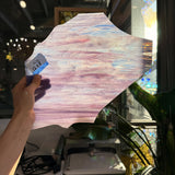 Rare Pink Purple Mixed Spectrum Pearl Opal Sheet Glass