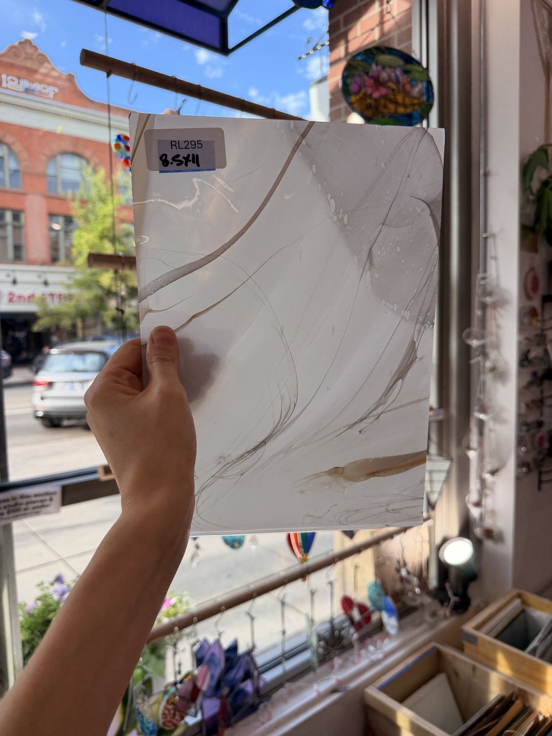 Mouthblown White Multicolor Fremont (S1 55) Sheet Glass