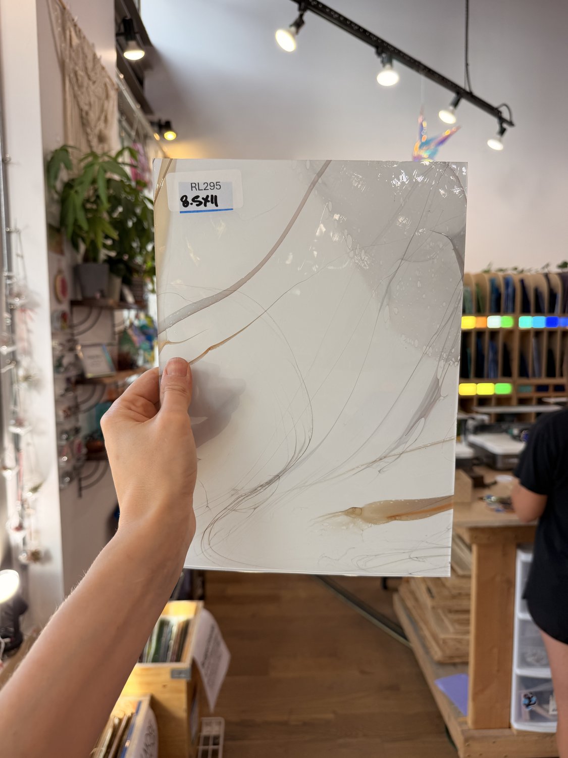 Mouthblown White Multicolor Fremont (S1 55) Sheet Glass