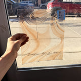 Vintage Spectrum Cinnamon and Clear Baroque Sheet Glass