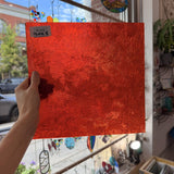 Orange Cathedral Transparent Textured Vertigo Kokomo Sheet Glass