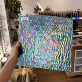 Iridescent Transparent Peacock Blue Tight Ripple Kokomo Sheet Glass