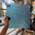 Iridescent Transparent Peacock Blue Tight Ripple Kokomo Sheet Glass