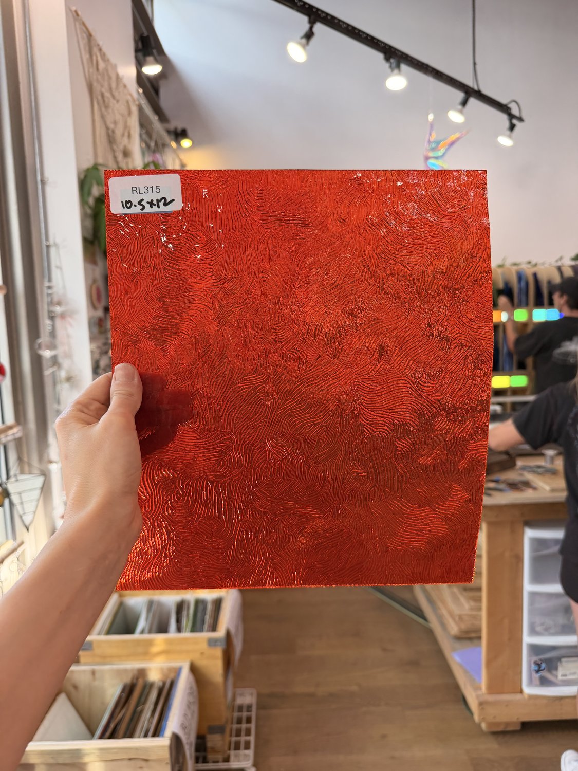 Orange Cathedral Transparent Textured Vertigo Kokomo Sheet Glass