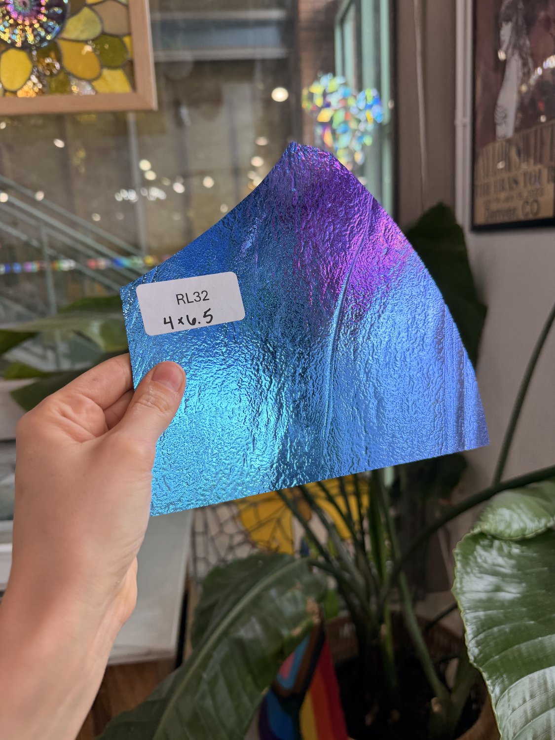 Blue and Purple on Black Dichroic