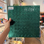 Teal Transparent Textured Celtic Kokomo Sheet Glass