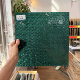 Teal Transparent Textured Celtic Kokomo Sheet Glass
