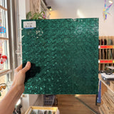 Teal Transparent Textured Celtic Kokomo Sheet Glass