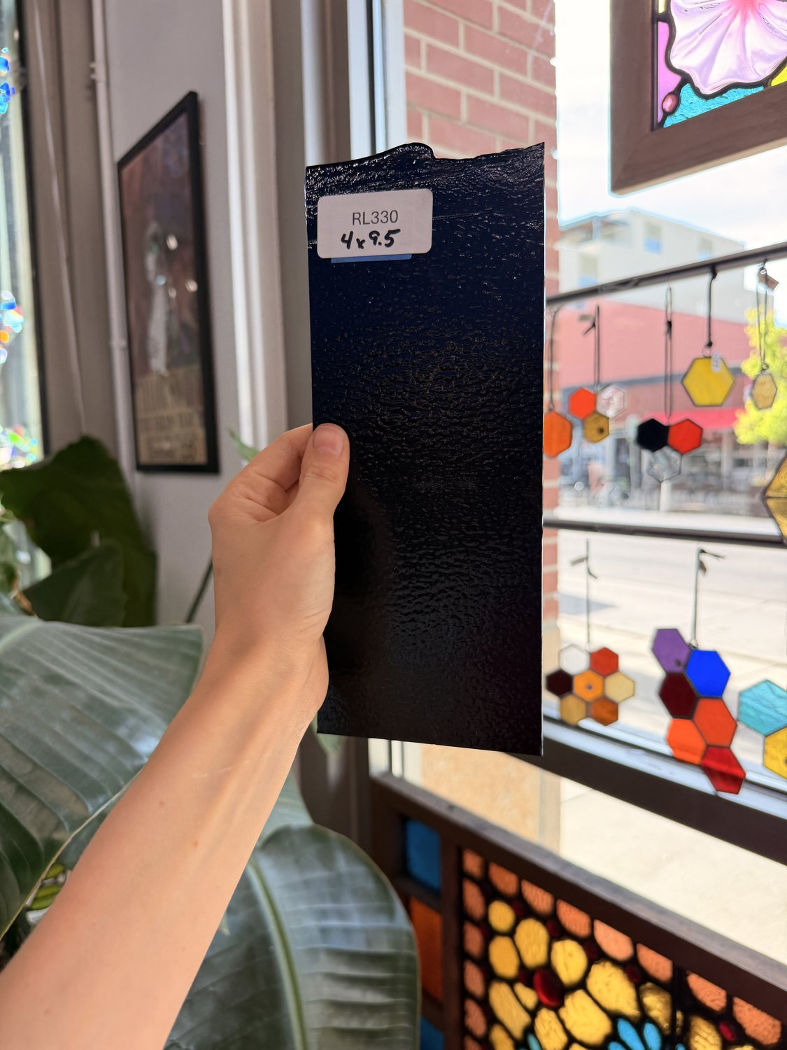 Black Opaque Bullseye 90 COE Sheet Glass – RL330