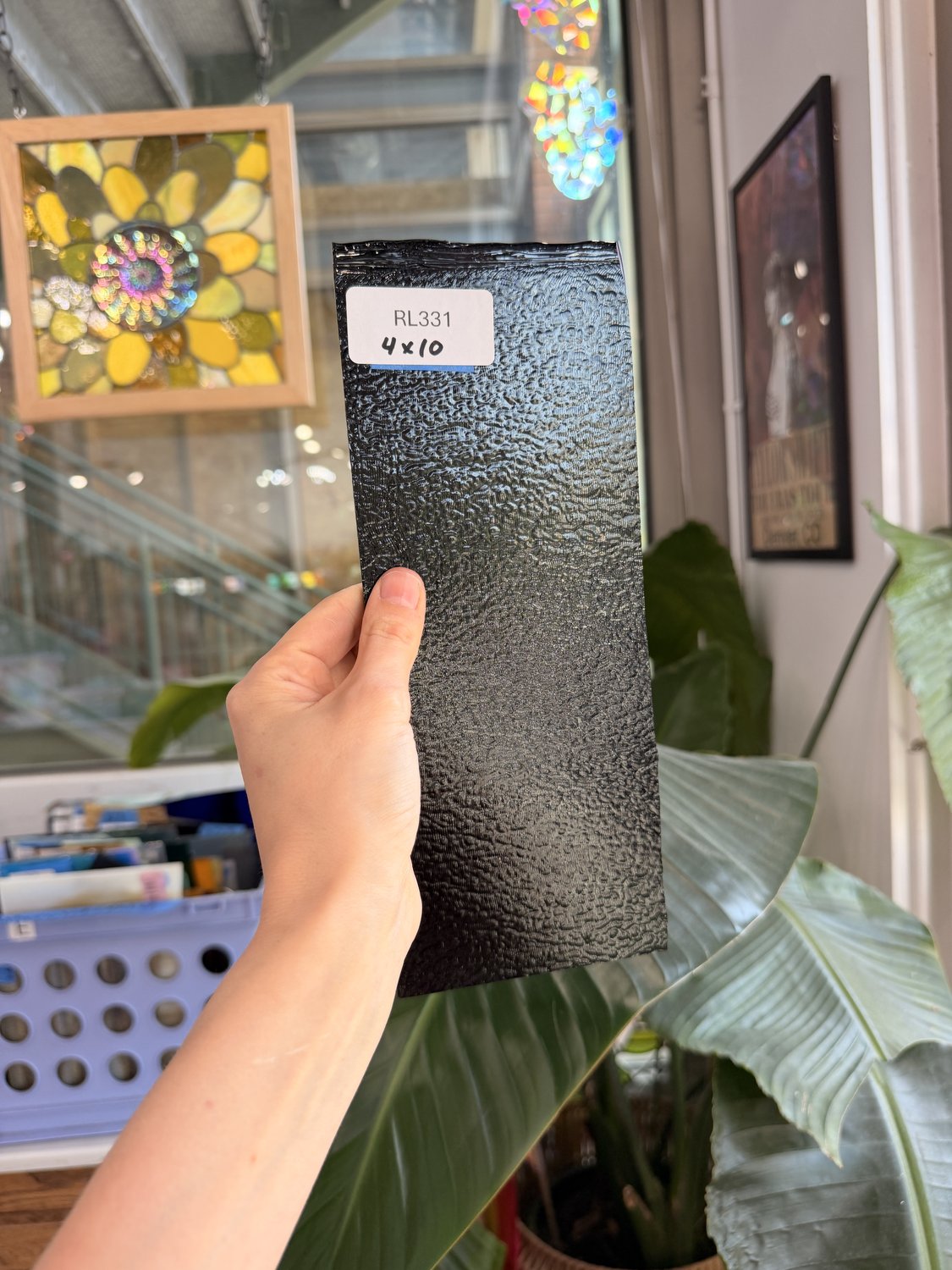 Black Opaque Bullseye 90 COE Sheet Glass – RL331