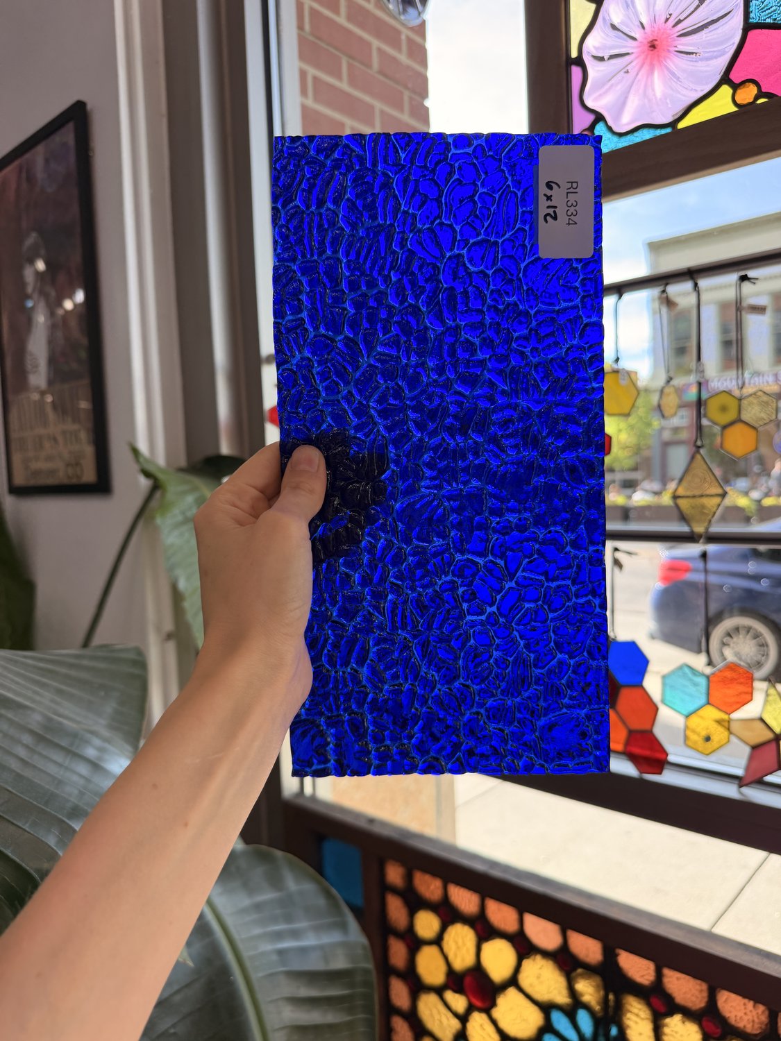 Cobalt Blue Transparent Figure C Wissmach Sheet Glass – RL334