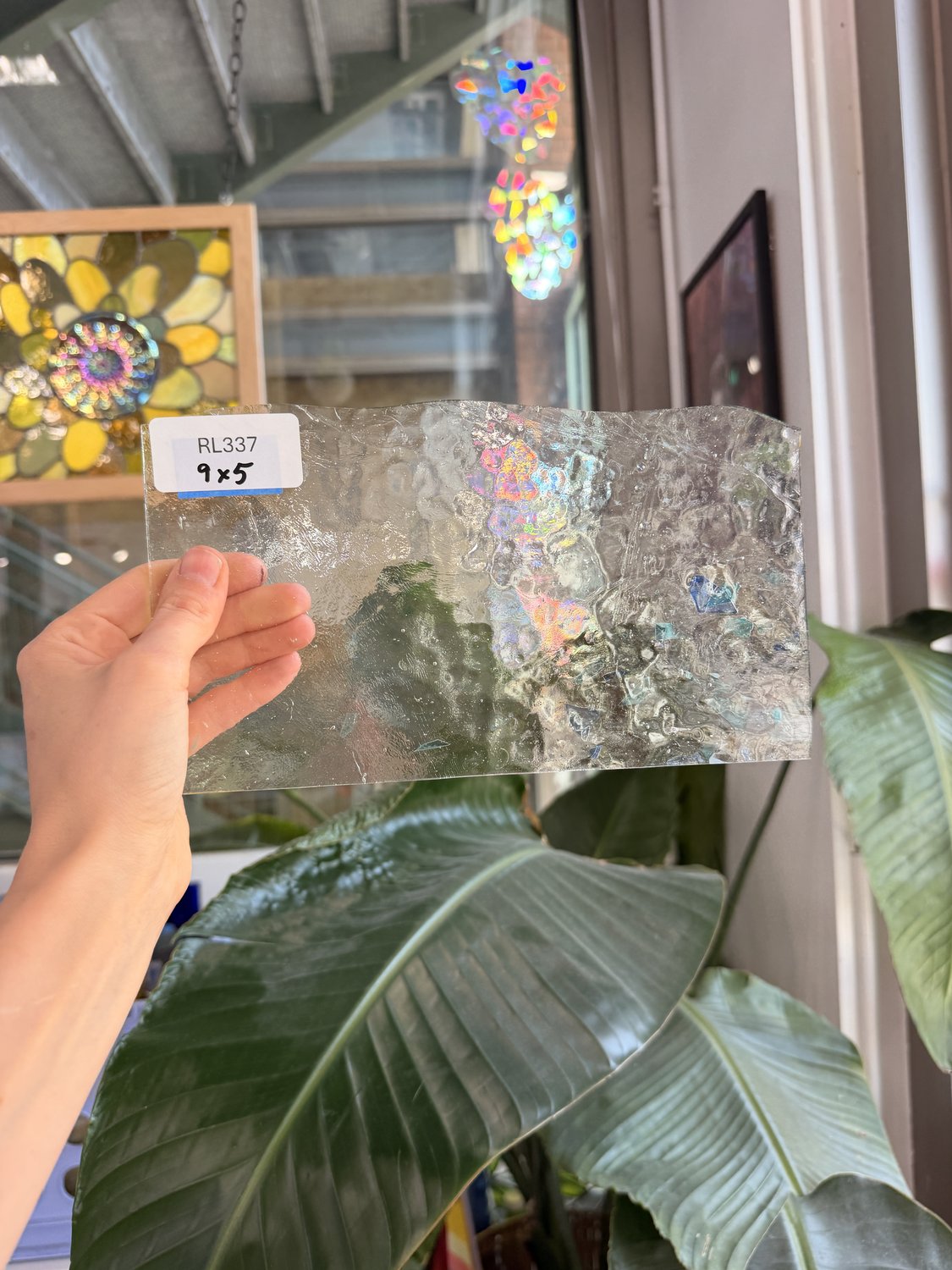Choice Fracture Blue Green Transparent Sheet Glass – RL337
