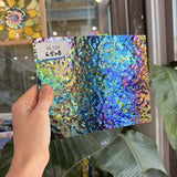 Iridescent Purple 311V Dew Drop Textured Transparent Wissmach Sheet Glass – RL339