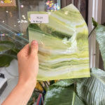Yellow White Mixed Mouth Blown Lamberts Sheet Glass