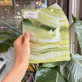 Yellow White Mixed Mouth Blown Lamberts Sheet Glass