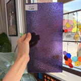 Purple 311V Dew Drop Textured Transparent Wissmach Sheet Glass