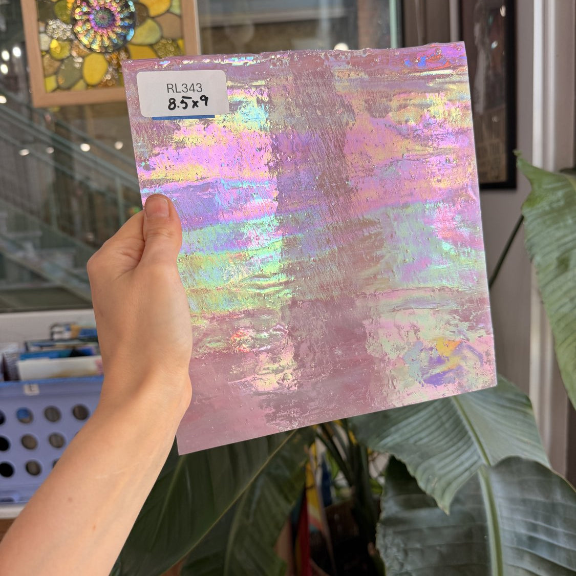 Pink Iridescent Choice Sheet Glass