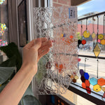 Clear Transparent Textured Crackle Oceanside Fusible 96 COE Sheet Glass