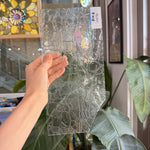Clear Transparent Textured Crackle Oceanside Fusible 96 COE Sheet Glass