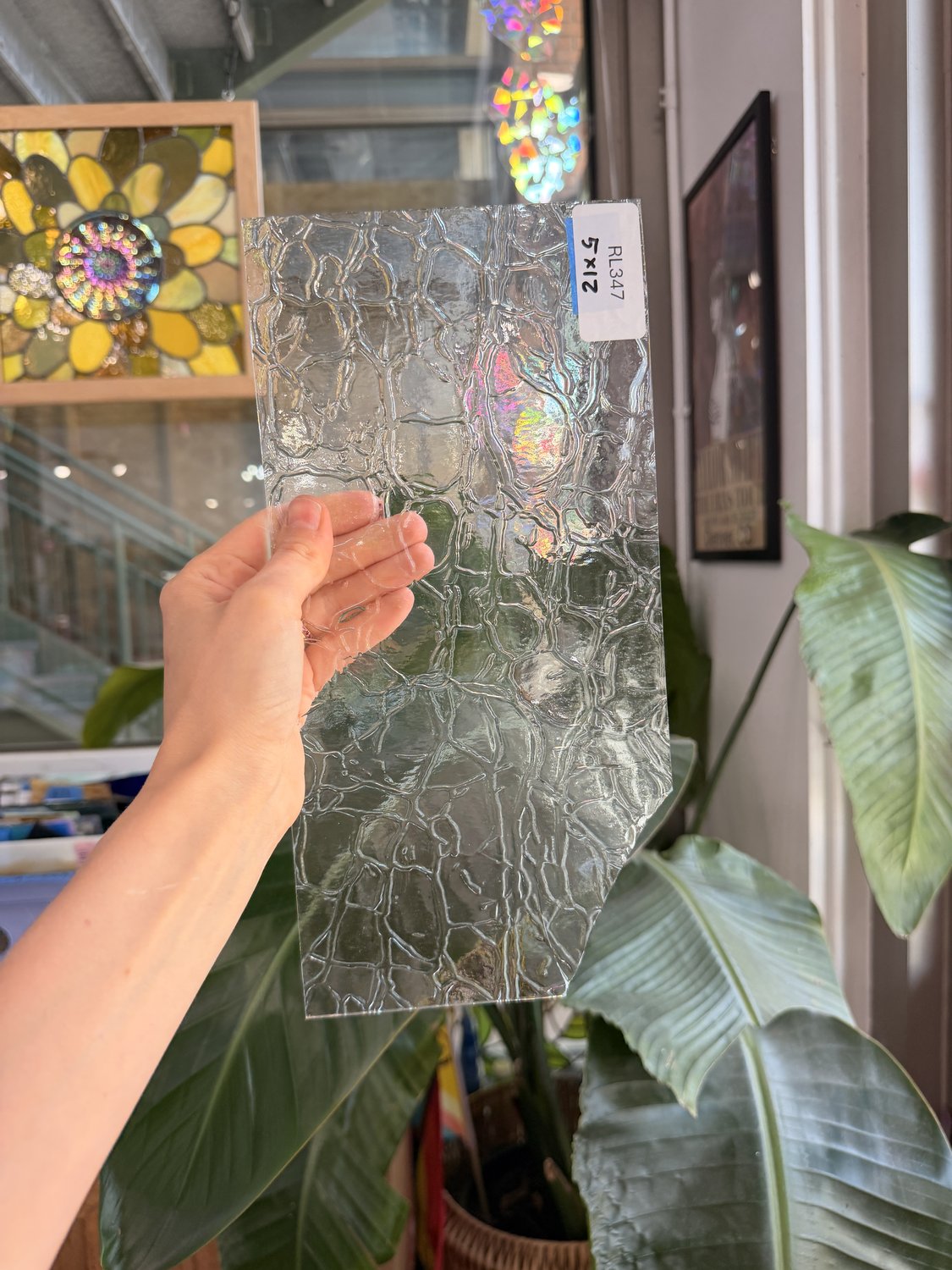 Clear Transparent Textured Crackle Oceanside Fusible 96 COE Sheet Glass