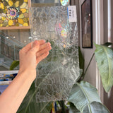 Clear Transparent Textured Crackle Oceanside Fusible 96 COE Sheet Glass