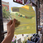 Yellow White Mixed Mouth Blown Lamberts Sheet Glass