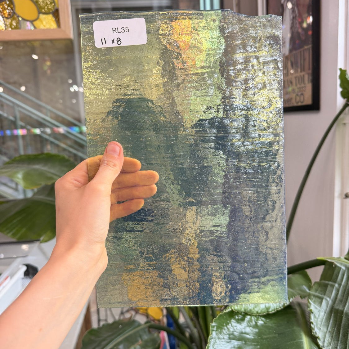 Transparent Vintage Yellow (Color Shifting) Sheet Glass