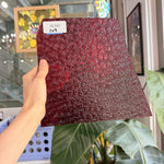 Red Transparent Textured Wissmach Florentine Sheet Glass Fusible 96 COE – RL350