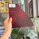 Red Transparent Textured Wissmach Florentine Sheet Glass Fusible 96 COE – RL351