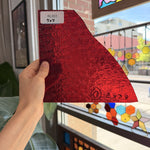 Red Transparent Textured Wissmach Florentine Sheet Glass Fusible 96 COE – RL351