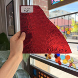 Red Transparent Textured Wissmach Florentine Sheet Glass Fusible 96 COE – RL351