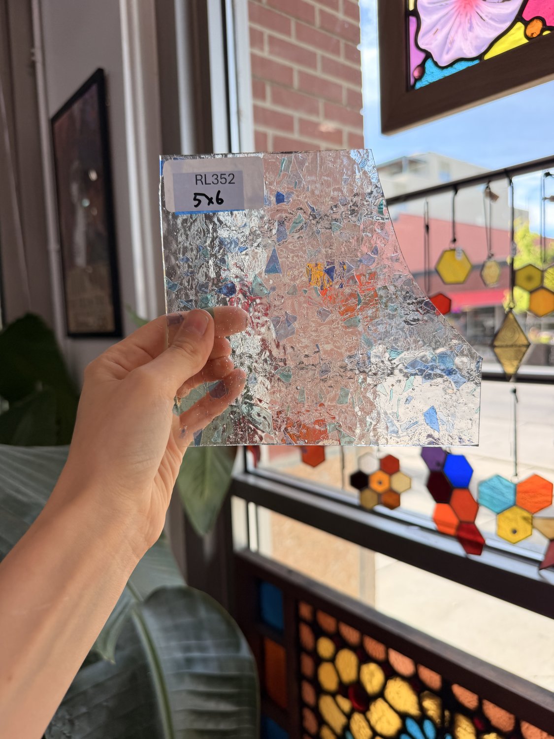 Choice Fracture Blue Green Transparent Sheet Glass – RL352