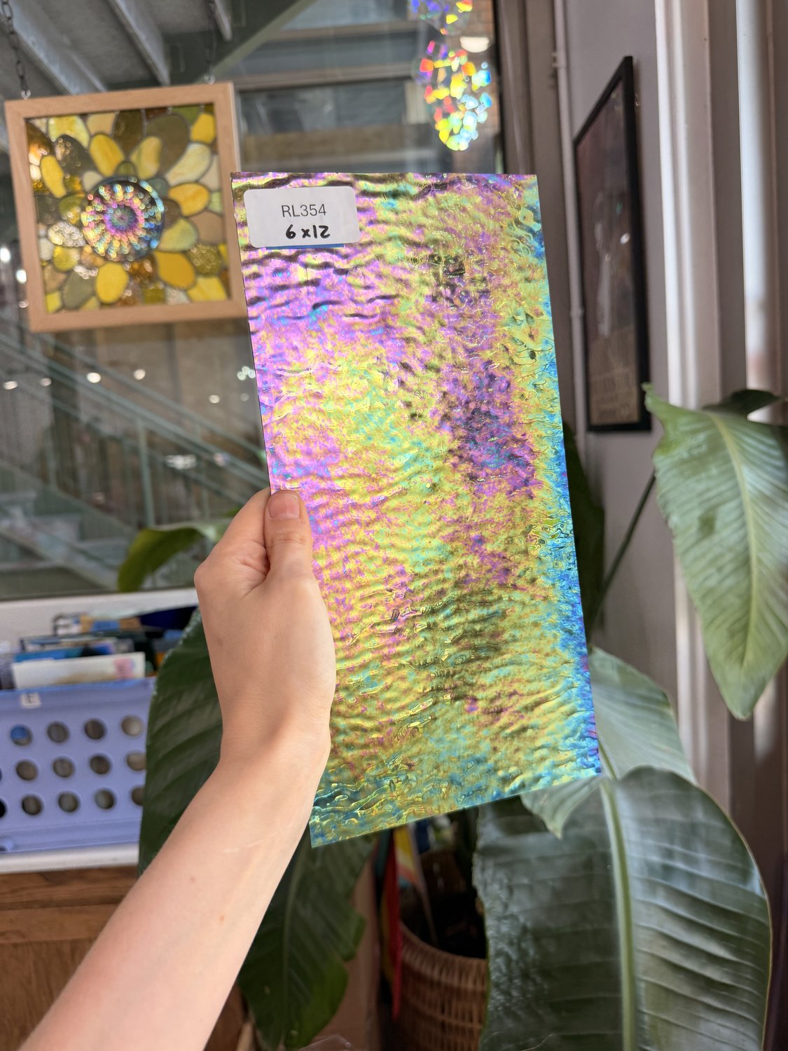 Asparagus Green Iridescent Ripple Wissmach – RL354