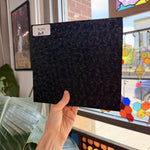 Black Textured Wissmach Florentine Sheet Glass Fusible 96 COE – RL355