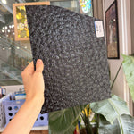 Black Textured Wissmach Florentine Sheet Glass Fusible 96 COE – RL356