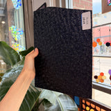 Black Textured Wissmach Florentine Sheet Glass Fusible 96 COE – RL356