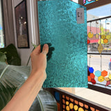 Robins Egg Blue Transparent Textured Wissmach Florentine Sheet Glass