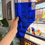 Dark Blue Transparent Oceanside Waterglass Fusible 96 COE Sheet Glass