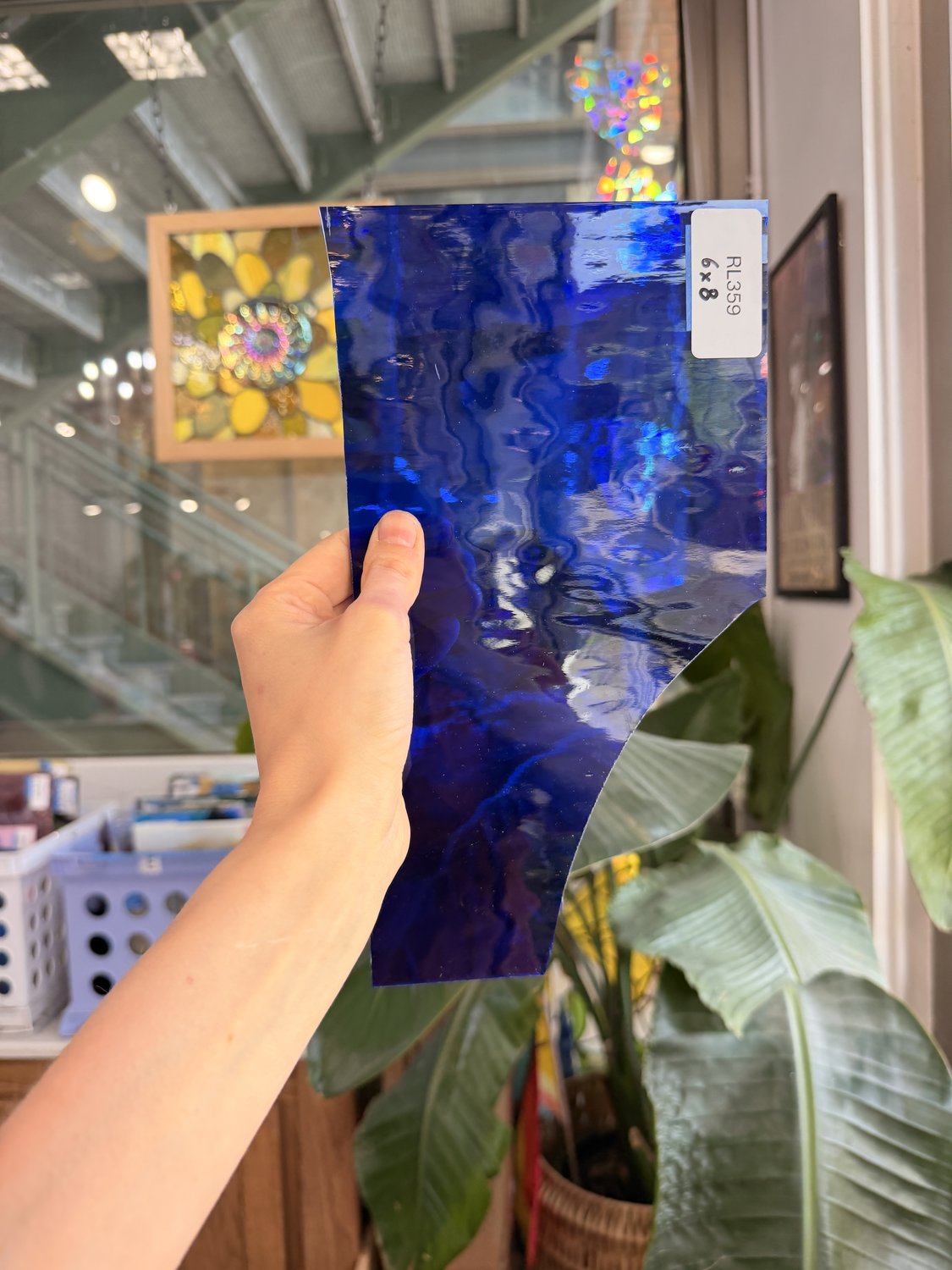 Dark Blue Transparent Oceanside Waterglass Fusible 96 COE Sheet Glass