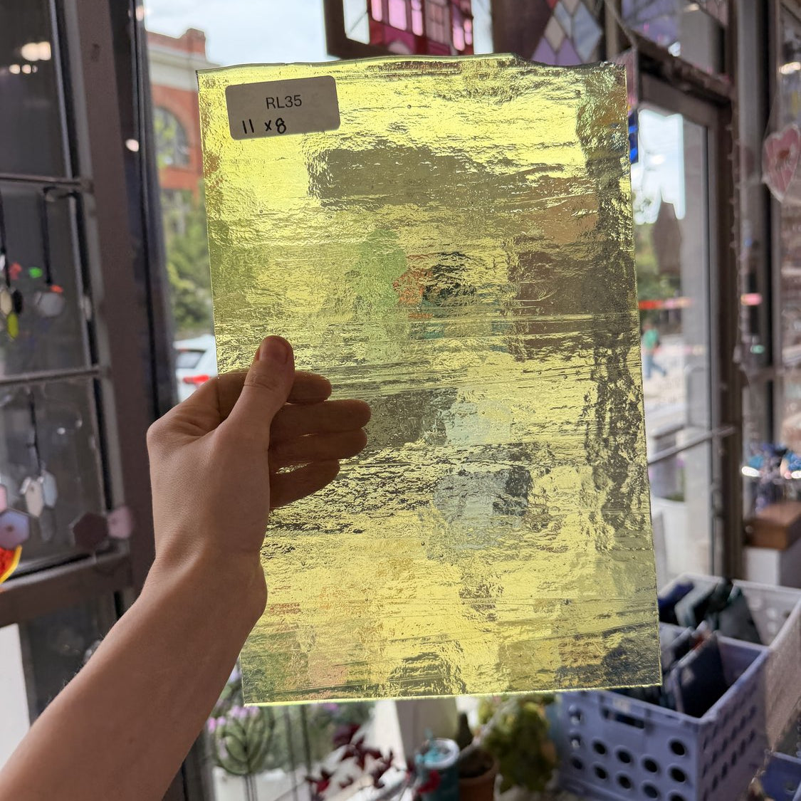 Transparent Vintage Yellow (Color Shifting) Sheet Glass
