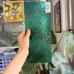 Teal Green Rough Rolled Oceanside Fusible 96 COE Sheet Glass
