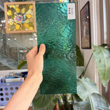 Teal Green Rough Rolled Oceanside Fusible 96 COE Sheet Glass