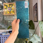 Caribbean Blue Transparent Textured Wissmach Florentine Sheet Glass – RL363