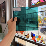 Transparent Teal Kokomo Sheet Glass – RL364