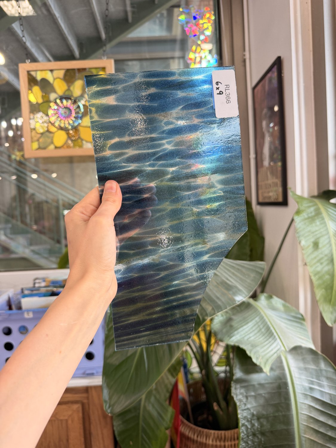 Odyssey Blue Aventurine Fusers Reserve Oceanside Fusible 96 COE  Sheet Glass