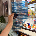 Odyssey Blue Aventurine Fusers Reserve Oceanside Fusible 96 COE  Sheet Glass