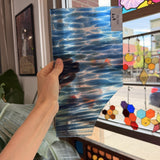 Odyssey Blue Aventurine Fusers Reserve Oceanside Fusible 96 COE  Sheet Glass