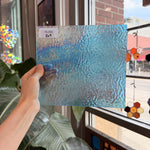 Blue Iridescent Transparent Ripple Wissmach Sheet Glass – RL368
